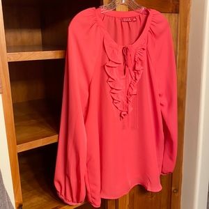 Elle blouse beautiful coral color Sz L